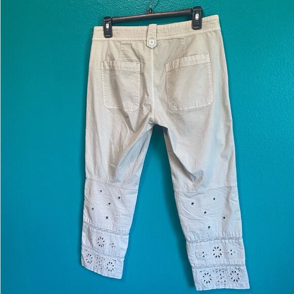 Anthropologie The Wanderer Eyelet Utility Pants Light Green Women's 27p - Picture 9 of 10